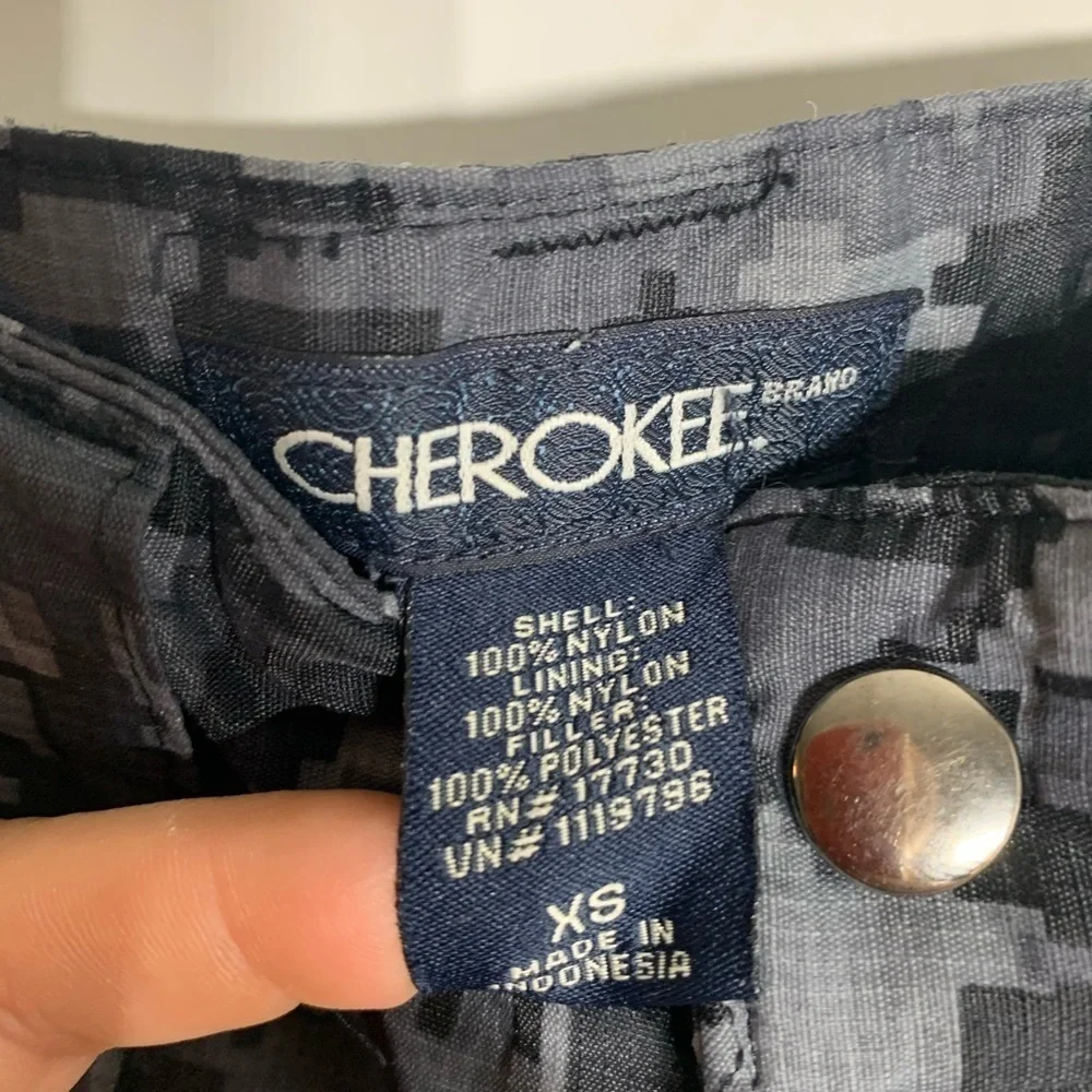 Cherokee digital camo print gray snow pant kids xs winter sports outerwear